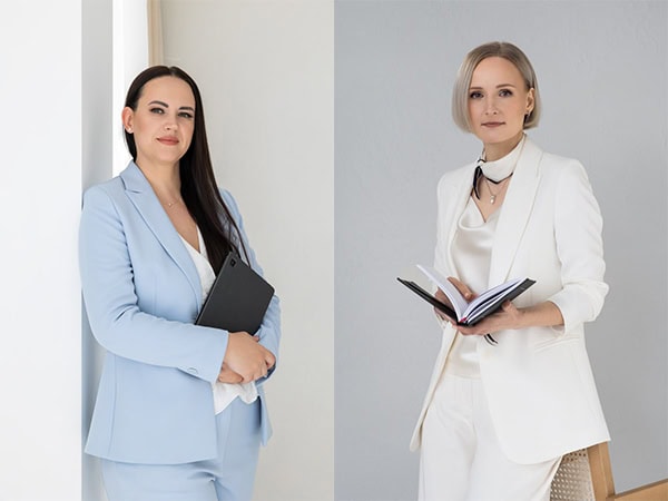 Verslo portretai studijoje „Subtilūs vizualai“ – šviesi, šiuolaikiška moterų fotosesija profesionaliam įvaizdžiui.